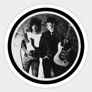 jeff and stevie ray vintage art Sticker